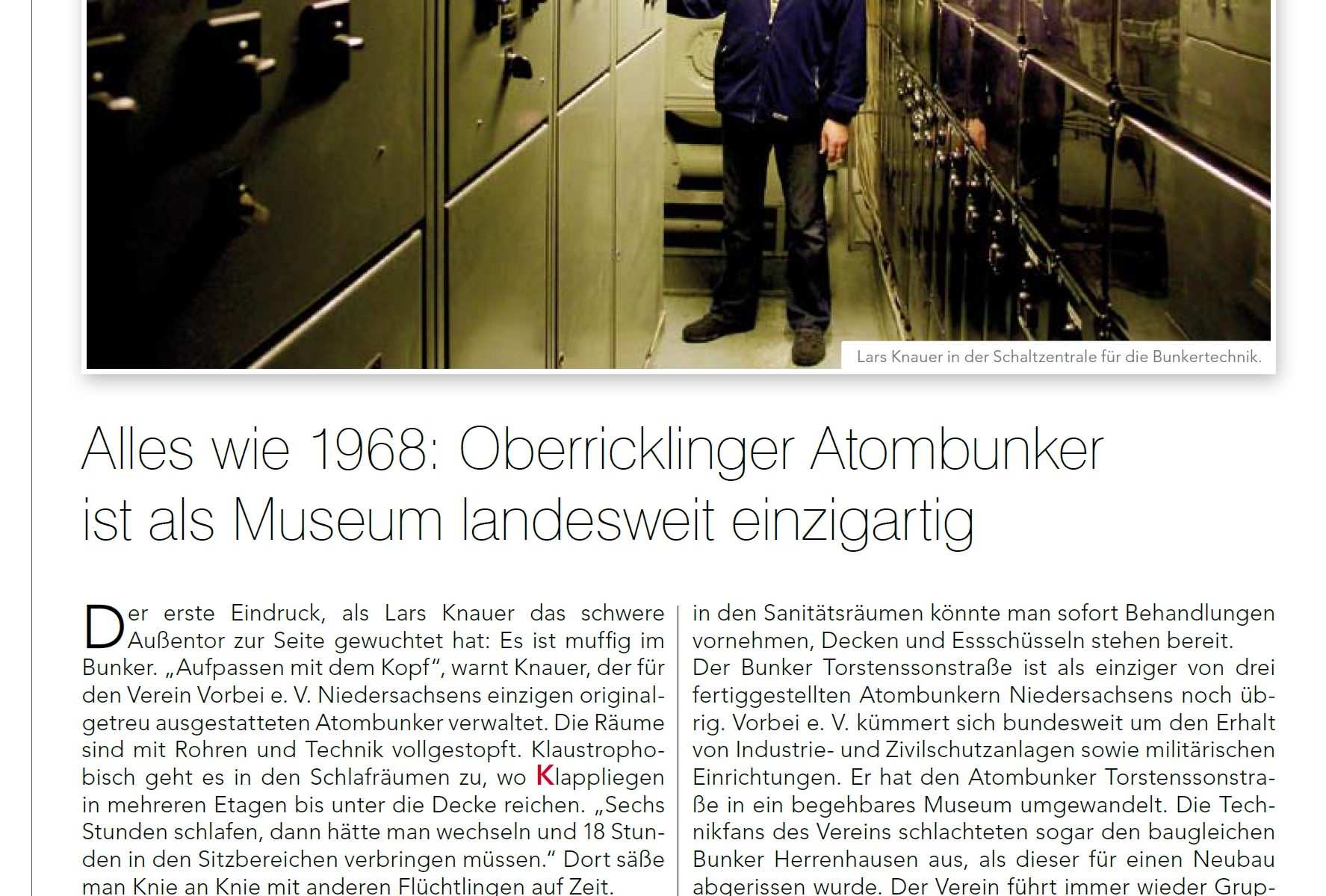 Alles wie 1968 - Oberricklinger Atombunker ist als Museum landesweit einzigartig.