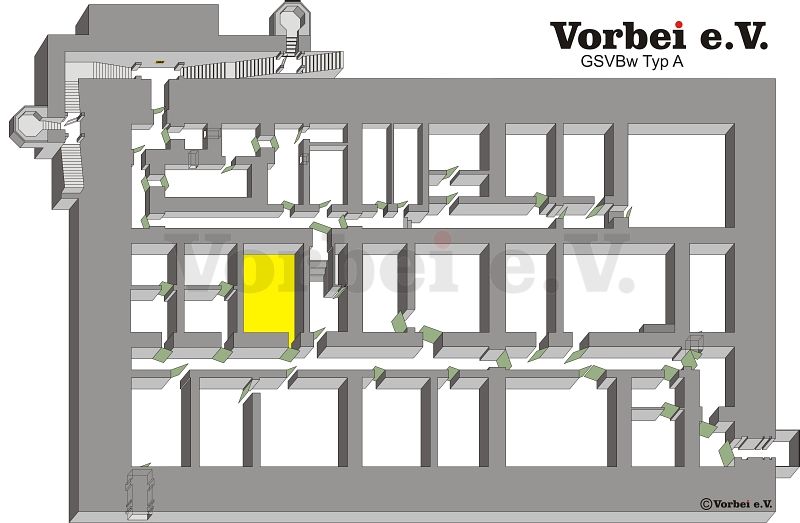 Raum 10 – Lage im Fernmeldebetriebsgebäude (Objekt 1) der GSVBw