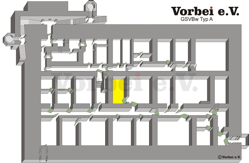 Raum 11N – Lage im Fernmeldebetriebsgebäude (Objekt 1) der GSVBw