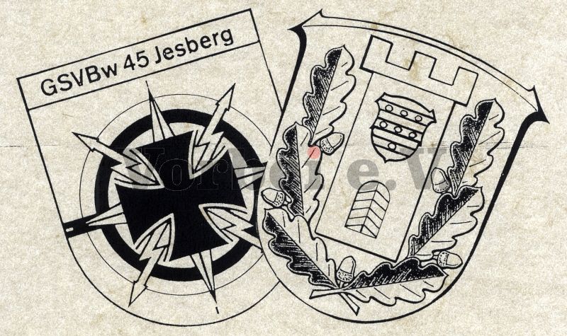 GSVBw-Verbandsabzeichen und Wappen der Gemeinde Jesberg.