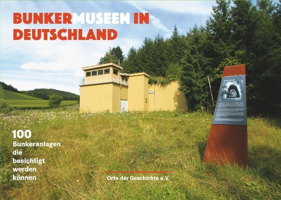 Titelseite der Karte “Bunkermuseen in Deutschland” (zusammengefalteter Zustand im DIN-A5-Format).