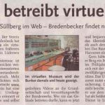 Verein Vorbei betreibt virtuelles Museum - Soldat entdeckt alte Dienststelle am Süllberg im Web - Bredenbeker findet neues Objekt in Nordrhein-Westfalen.