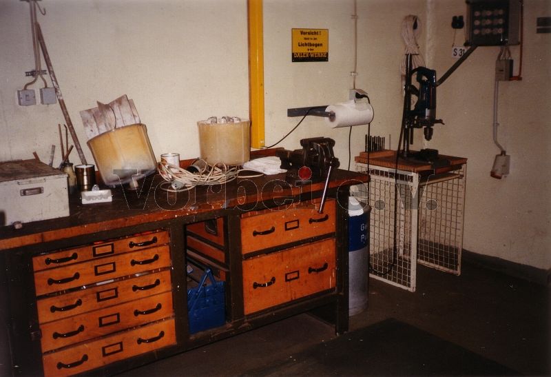 Während der Betriebszeit wurde der Raum 36 als Werkstatt genutzt.