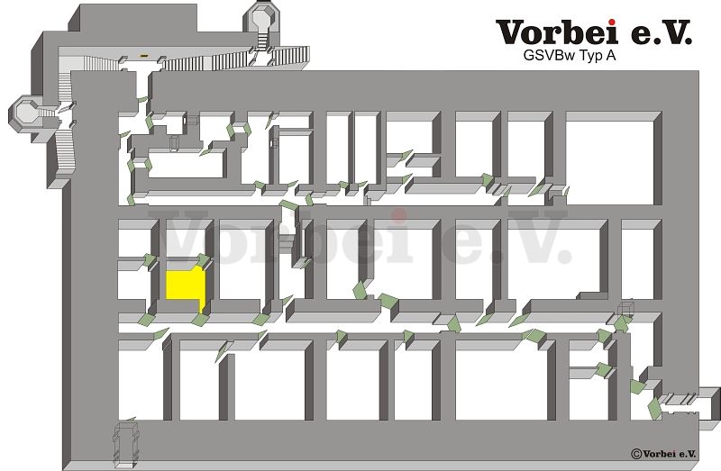 Raum 9 – Lage im Fernmeldebetriebsgebäude (Objekt 1) der GSVBw