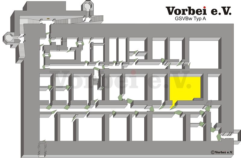 Raum 24 – Lage im Fernmeldebetriebsgebäude (Objekt 1) der GSVBw