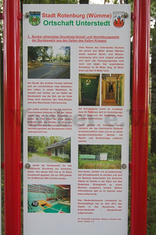 Detail: Beschreibung der GSVBw 23 auf der Informationstafel des Kulturpfades Unterstedt.
