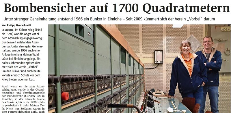Der Bericht Bombensicher auf 1700 Quadratmetern vom 10.06.2022 in der Nordsee-Zeitung
